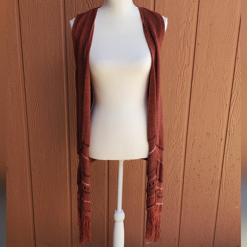 Knox rose Burnt Orange Cardigan vest